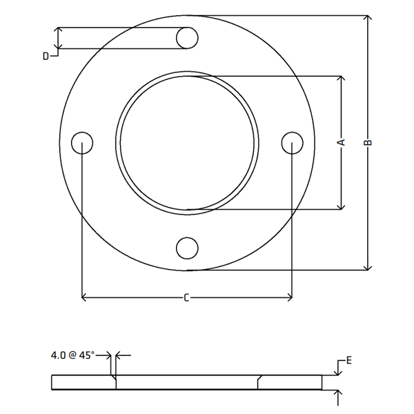 Galvanised Tube Backing Ring Table De | The Metal Company